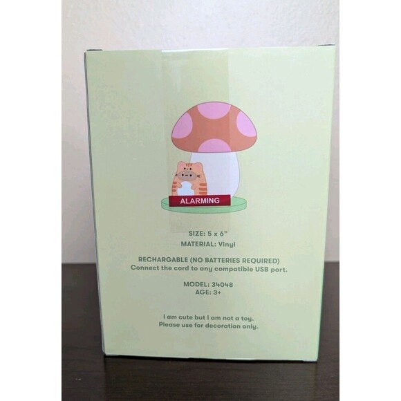Smoko Potato Tabby Cat Lamp Rechargeable - NEW Urban Fun Mushroom Decor - Picture 3 of 5
